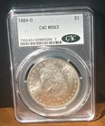 1884 O Morgan Dollar CAC MS63 Bright White