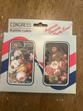Vintage Congress Playing Cards NEW-Flower Pattern