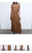 Zara Women’s Belt Knit Dress Tan Size Small B49