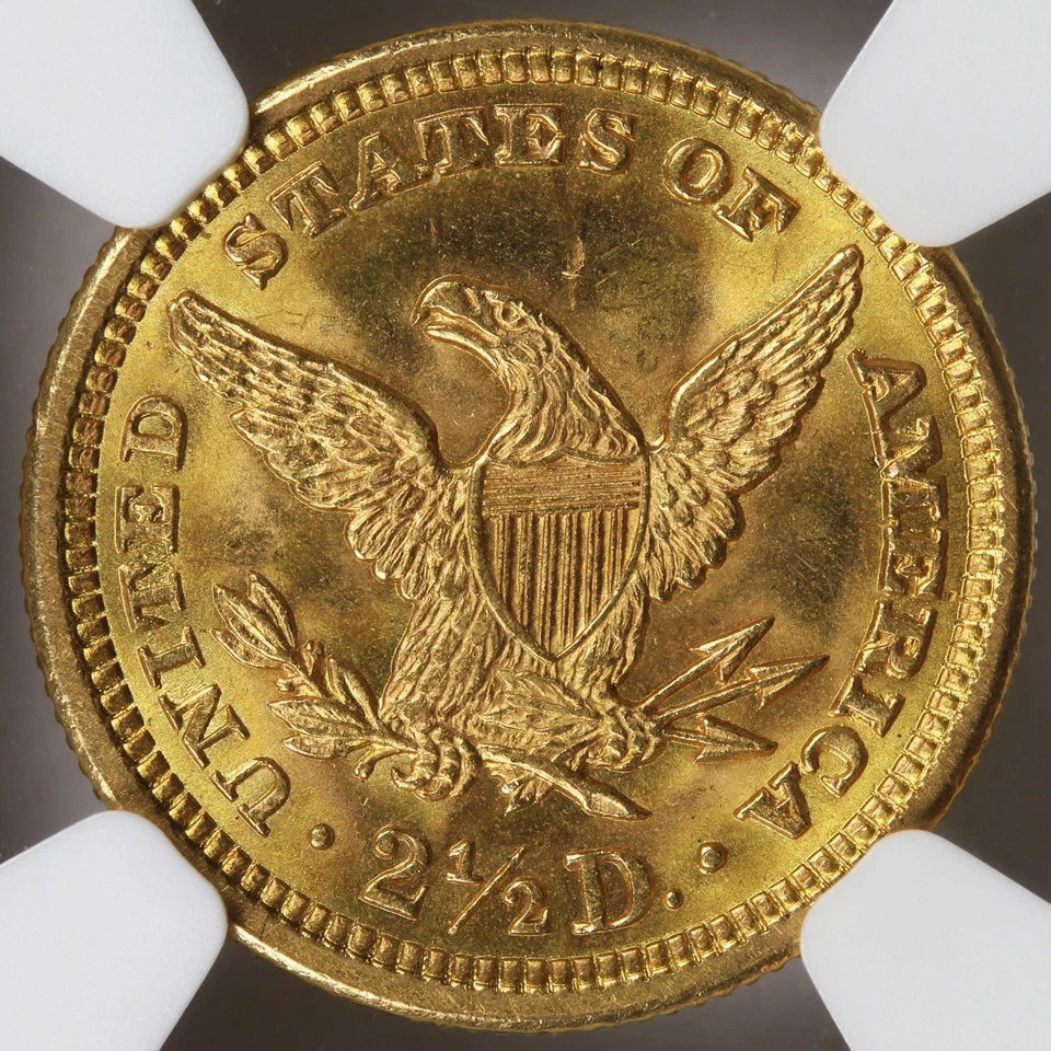 1907 年 2.5 美元自由女神 25 美分鹰 NGC 评级 MS65 — 第 4/4 张图片