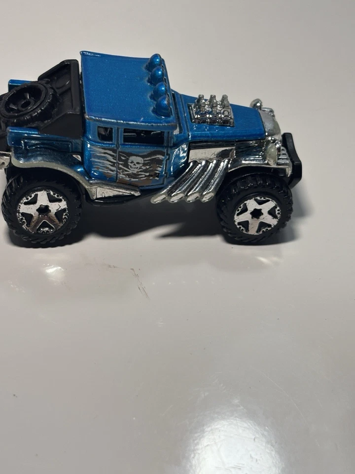 Hot Wheels 2012 Mattel Baja Bone Shaker - Blue Made In Malaysia - Image 3 of 4