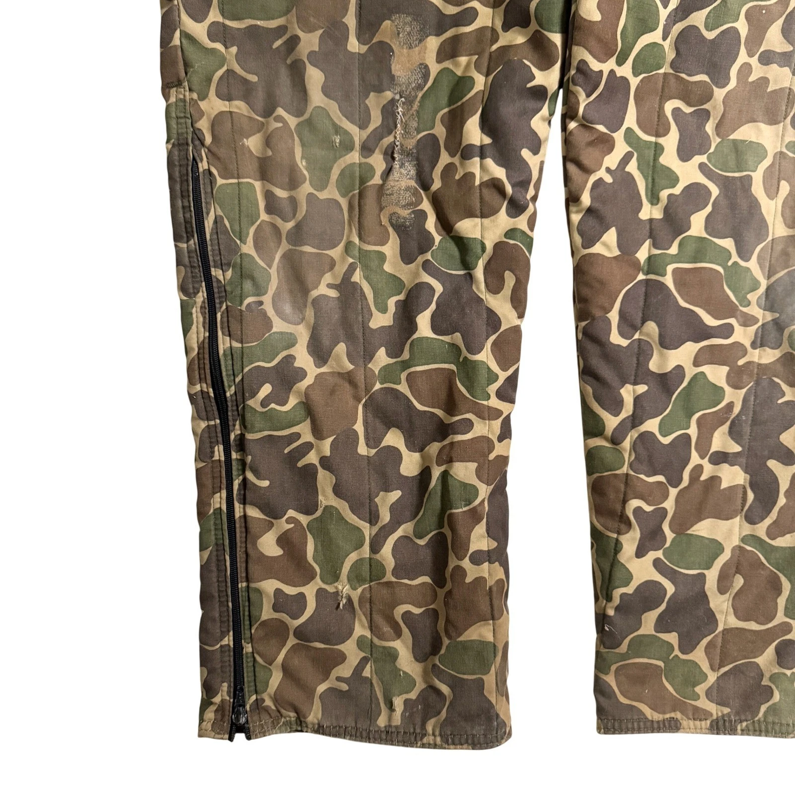 Saf-T-Bak Coveralls Large 42-44 Camo Duck Hunter Vintage Insulated Jumpsuit FLAW - product detail image 10