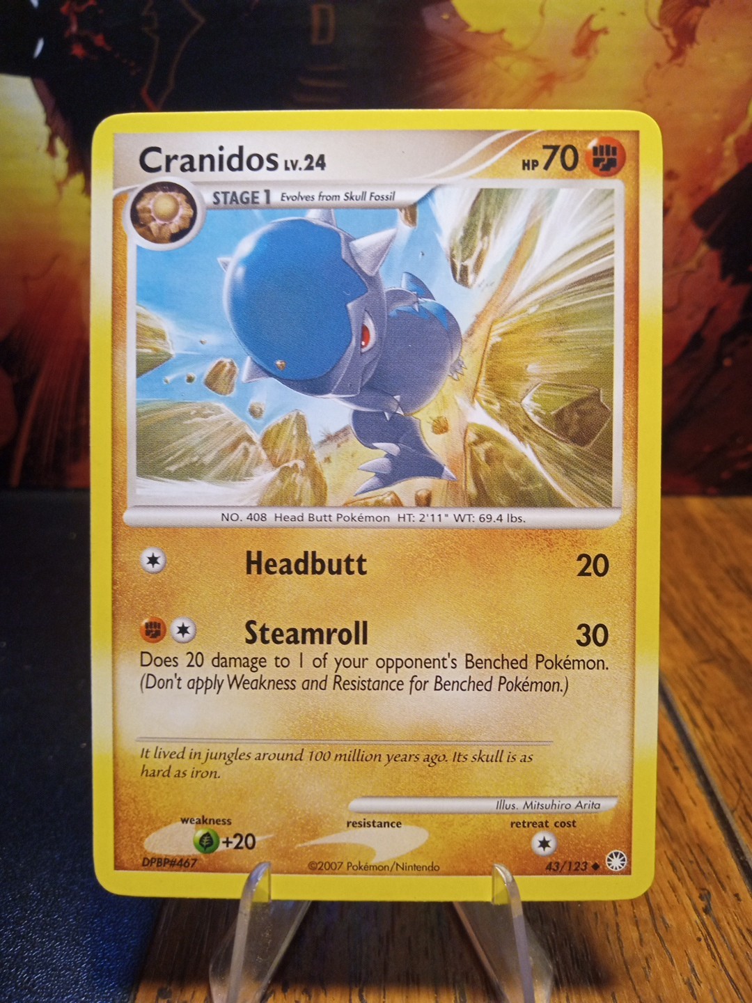 2007 Pokemon Mysterious Treasures Cranidos #43 Extremely LP