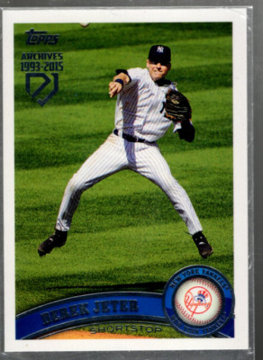 B1093- 2017 Topps Archives Derek Jeter Retrospective #DJ19 Derek Jeter '11 Topps