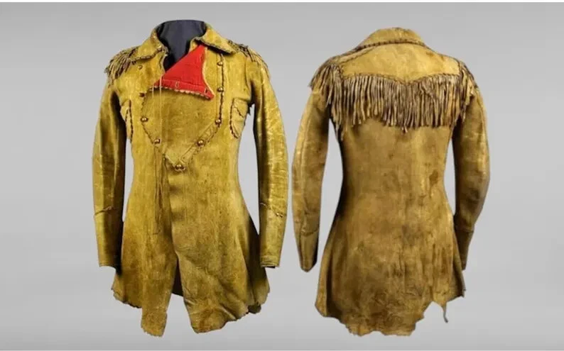 Men's Vintage Buckskin Rodeo Suede Leather Shirt Frings Cowboy Western Jacket