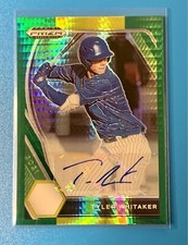 2021 Panini Prizm Draft Picks Tyler Whitaker Green Prizm Auto #PDP-87 Astros