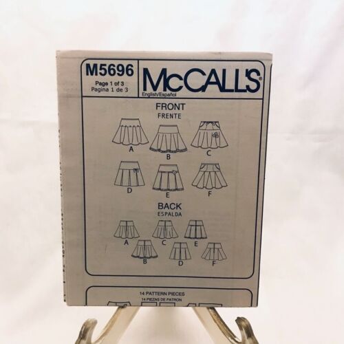 #M5696 McCalls girls pleated skirt sewing pattern size 7-14 - Picture 3 of 4
