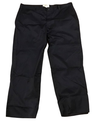 Angelica Size 50 Mens Black Pants Un-hemmed Uniform Pant Polyester Cotton