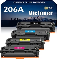 4x 206A Compatible Toner Cartridges with CHIP for HP M283 M283, M255