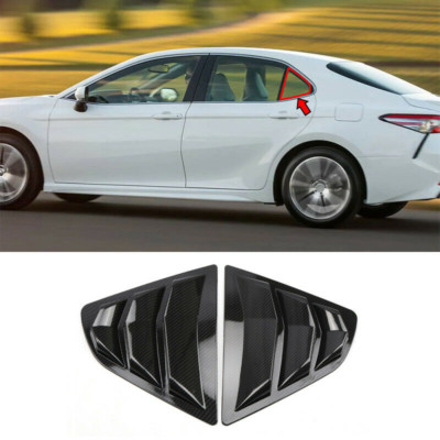 For Toyota Camry 2018-23 Carbon Fiber ABS Rear Side Window Louver Shutter Cover