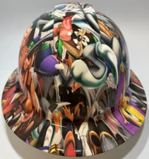 New Full Brim Hard Hat Custom Hydro Dipped LOONEY TUNES