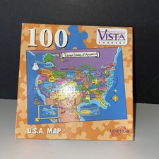 USA MAP 100 PIECE PUZZLE By VISTA - BRAND NEW IN SEALED BOX 60130. 2004