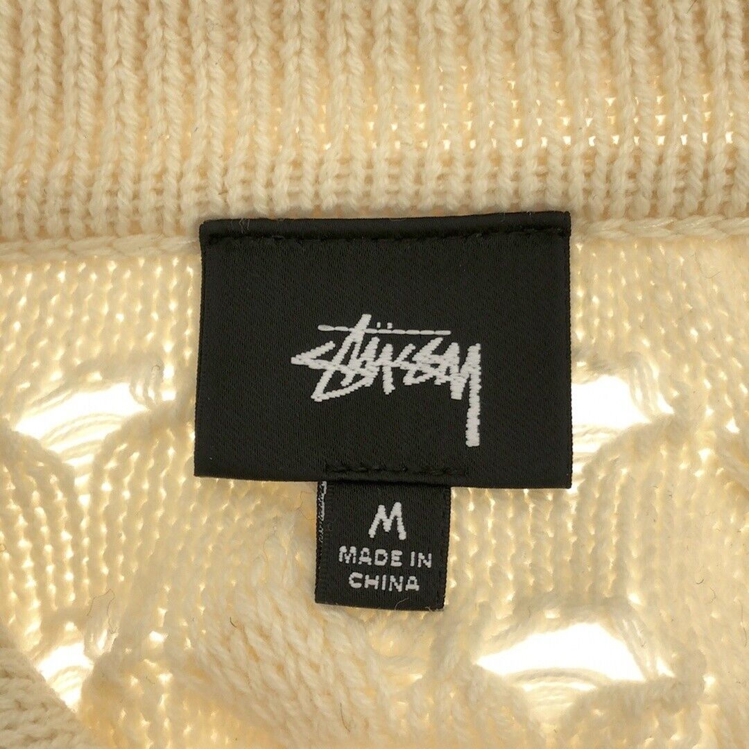 Stussy 24SS OPEN KNIT COLLARED SWEATER COLOR IVORY M Used Stussy 24SS OPEN KNIT COLLARED SWEATER COLOR IVORY M Used
