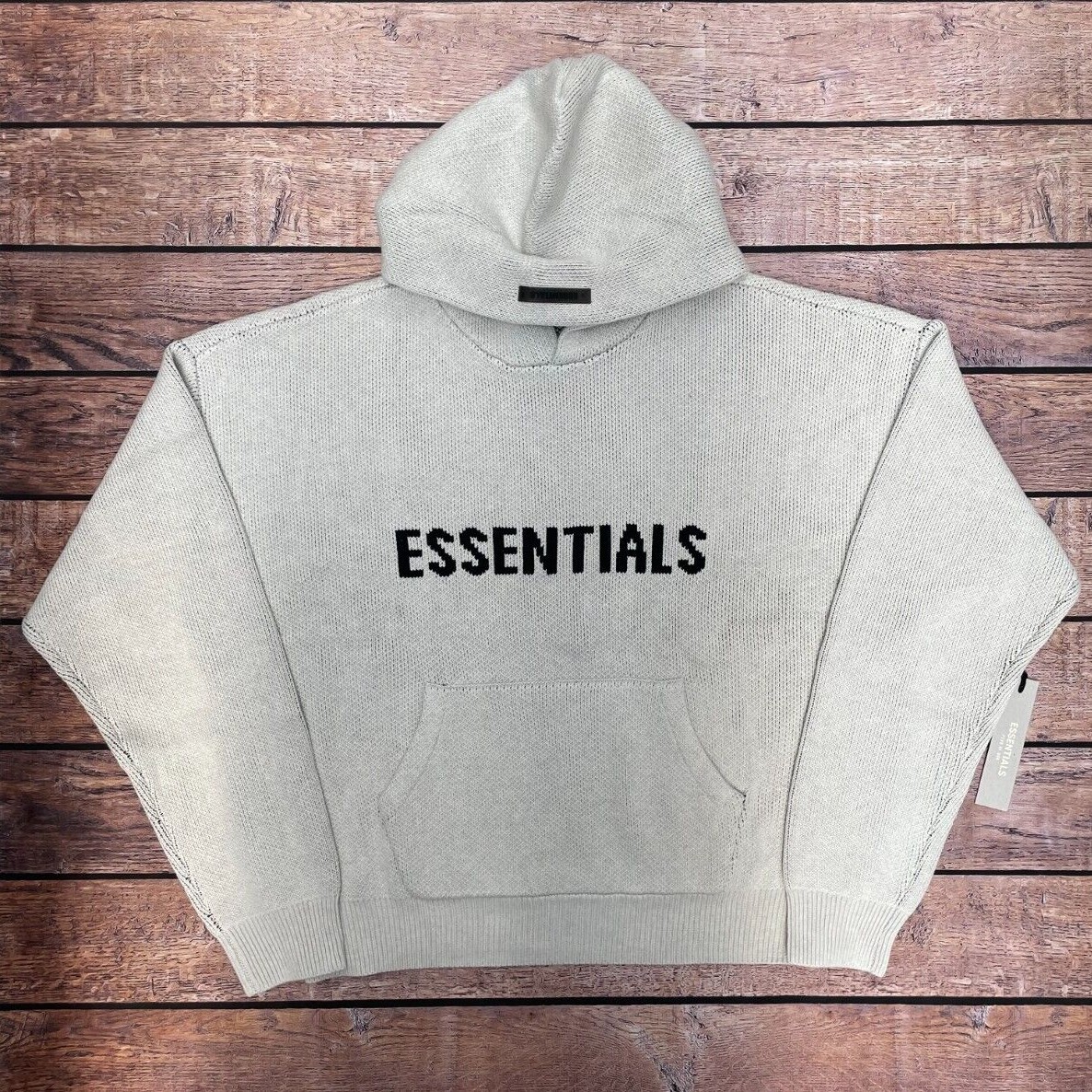 NEW Fear of God Essentials Knit Pullover Hoodie Light NEW Fear of God Essentials Knit Pullover Hoodie Light