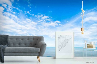 3D Blue Sky Cloud Sea Self-adhesive Removable Wallpaper Murals Wall 371