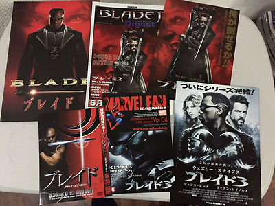BLADE 1 2 3 Wesley Snipes cinema PROGRAM pressbook flyers promos MARVEL comics!