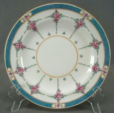 Minton B838 Persian Rose Older Pink  Turquoise 7 3/4 Inch Salad Plate C. 1917