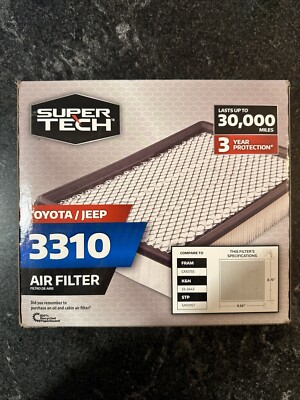 Super Tech Engine Air Filter, 3310, Filter for Dodge, Jeep, Lexus and Toyota