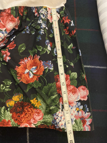 Vintage Ralph Lauren ISADORA Black Floral TWIN Bed Skirt EUC - Picture 6 of 8