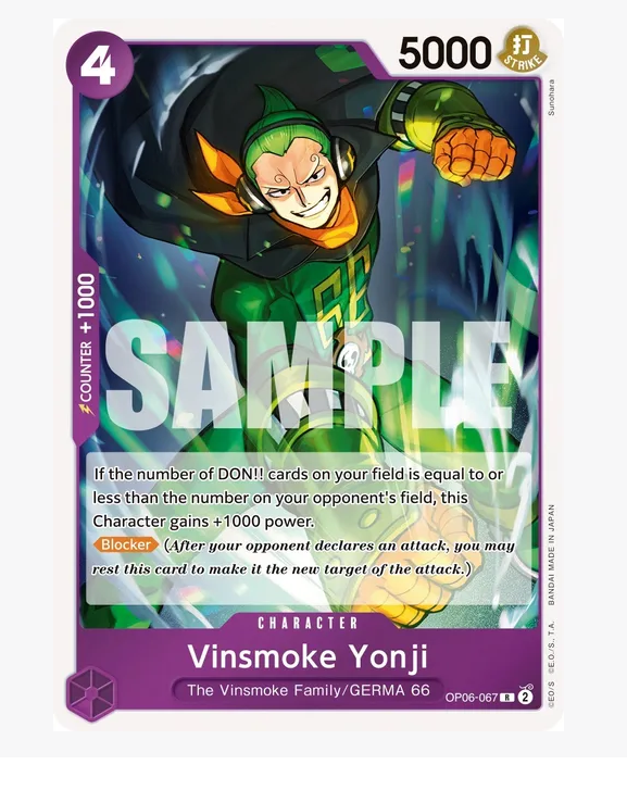 Vinsmoke Yonji (067) OP06-067 One Piece Card Game | eBay