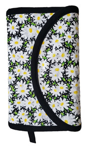 BOOK COVER (standard size paperback) - daisy theme pattern cotton fabric