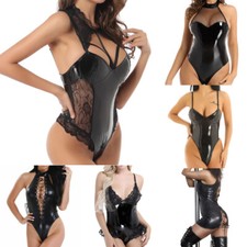 Leder Damen SexyLingerie Bandage Reizwäsche ...