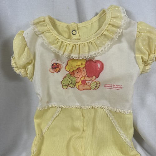 1980 WELCOME TO THE WORLD OF STRAWBERRY SHORTCAKE APPLE DUMPLIN 12 MONTH ROMPER - Picture 2 of 15