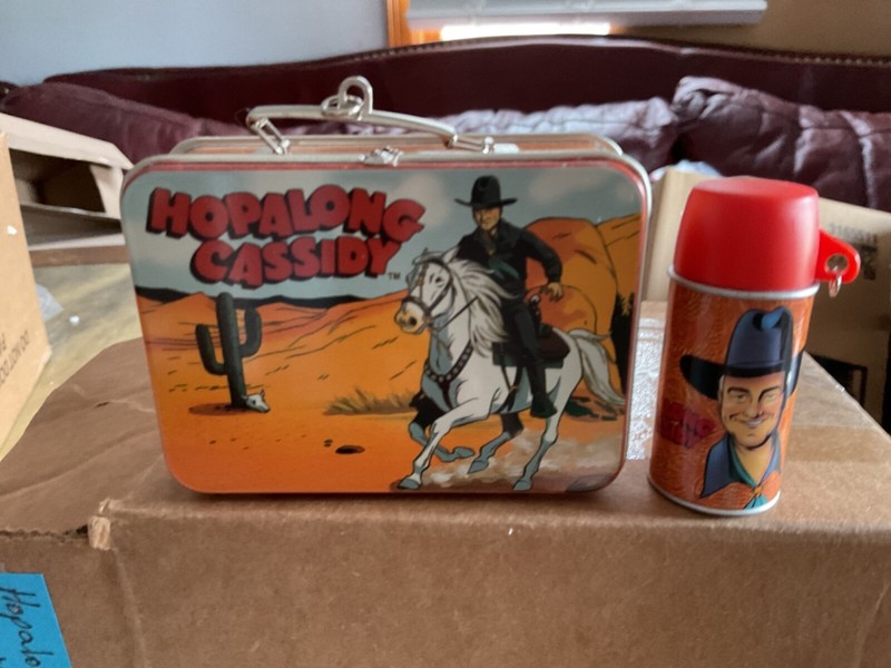 2000 Hallmark Keepsake Hopalong Cassidy Lunch Box & Thermos Ornament Set
