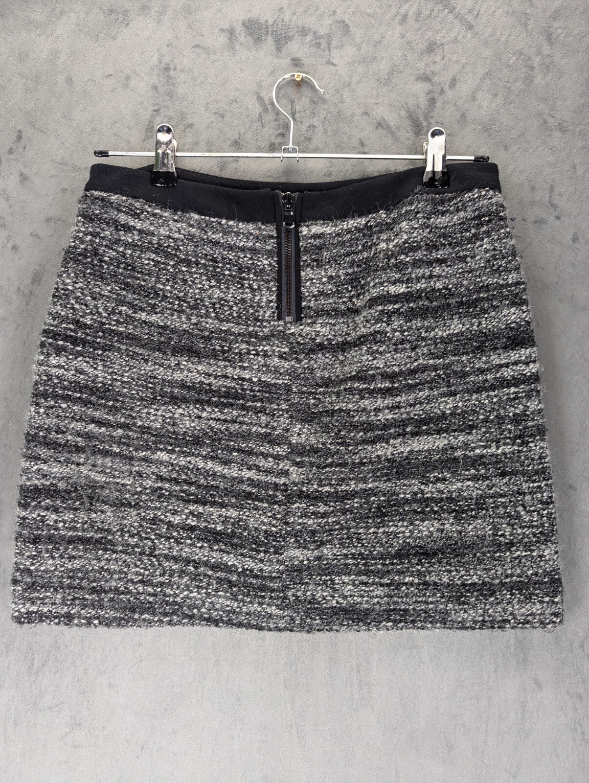 Rebecca Taylor Mini Skirt Alpaca Wool Blend UK Size 6 Zip Pockets Lined image 9