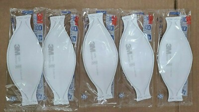 Lot of 5 Genuine New 3M N95 1870 Respirator Surgical Face Masks, 