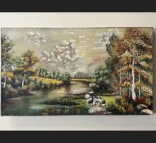 antique oil painting on canvas