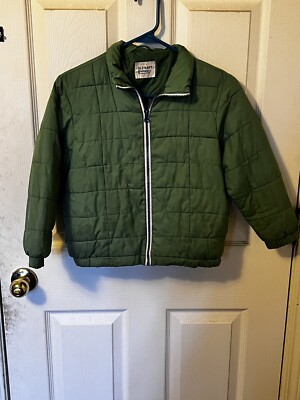 EUC old navy Boys quilted jacket size Small 6-7 Bright Green Spring