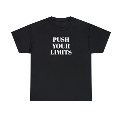 Push Your Limit and Train Hard! Fitness Motivation Unisex Heavy Cotton Tee