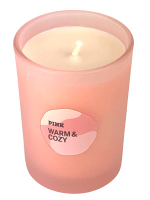 VICTORIAS SECRET PINK WARM & COZY SCENTED CANDLE 6.3 oz New Free Ship
