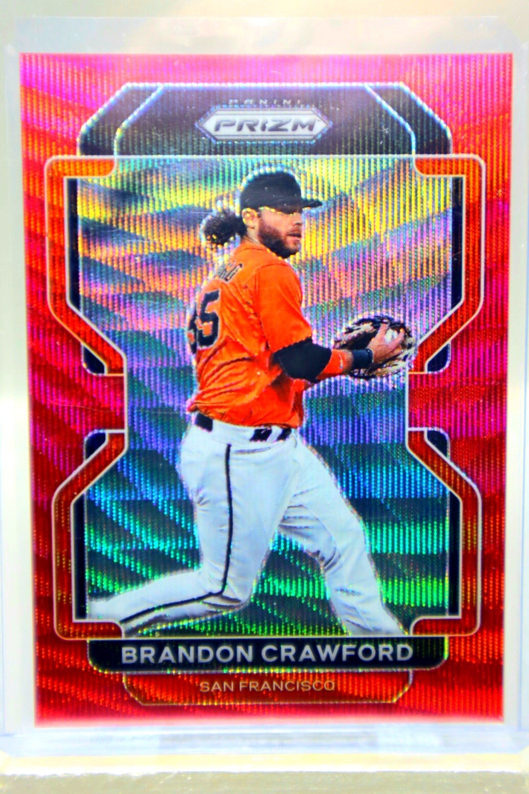 2022 Panini Prizm Red Wave Prizm Brandon Crawford /99 San Francisco Giants Sp