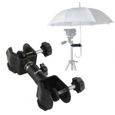 Aluminum Alloy DSLR Camera Tripod Stand Umbrella Holder Clamp Mount Rain Protect