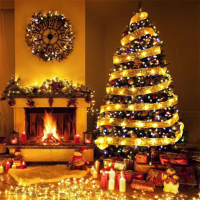 1M LED Weihnachtsband Licht - buntes Leuchten für festliche Wohndeko
