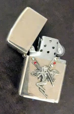 flint wheel lighter Vintage 1990's Fairy Chrome