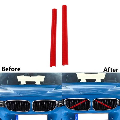 Cubiertas de molduras de inserción de rejilla delantera de automóvil 2 piezas para BMW F20 serie 1 2010-2019 - Imagen 3 de 18