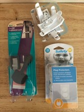 LOT OF BABY PROOFING PRODUCTS PLUG PROTECTORS REFRIGERATOR LOCK CABINET LOCKS