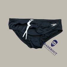 Speedo Men black beach diving 3" swim Brief bikini Swimwear size 32