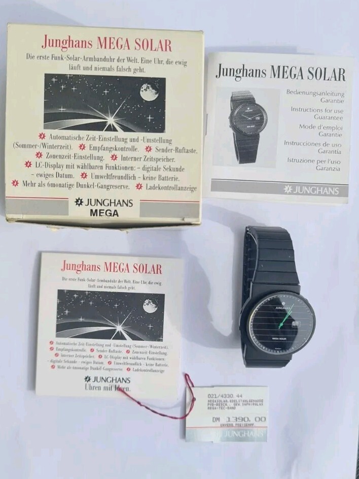 Funkuhr Junghans Mega Solar 21 4330 310 sehr guter Zustand/ Akku neu !!!