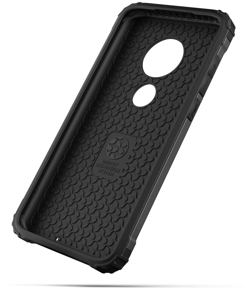 Funda protectora de teléfono resistente de grado militar gris para Moto G7 Foto 4 de 4