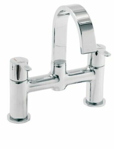 Nabis Sleek Deck Bath Filler Tap Chrome Plated 2 Tap Hole Bathroom Tap £239