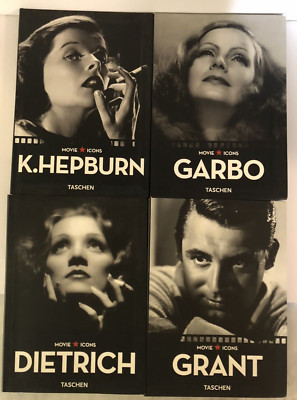 Lot of 4 Movie Icons Marlene Dietrich Hepburn Garbo Grant Taschen Paperback VG+