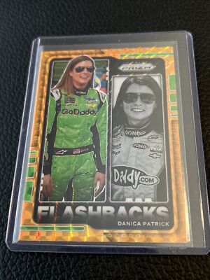 2021 Panini Prizm NASCAR Danica Patrick Flashbacks Orange Green No. 79