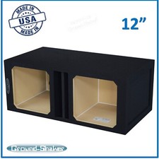 12" Dual Slot Ported Vented Sub Box Subwoofer Enclosure Ground Shaker Box