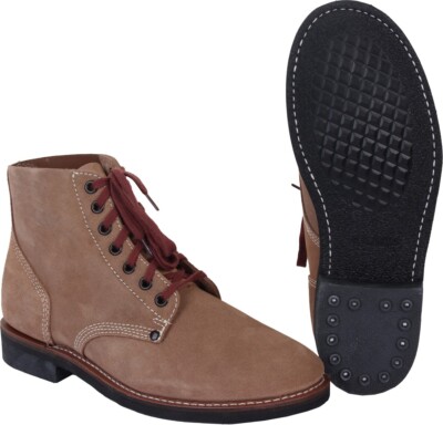 American Rough Out Ankle Boots 100% Suede Leather Low Shoes US Army New 