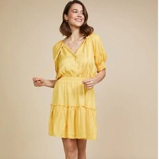 Anthropologie/Skies Are Blue Jacquard Tiered Short Dress- Size S