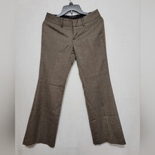 Banana Republic Petites Brown Textured Wool Blend Bootcut Dress Pants 2P